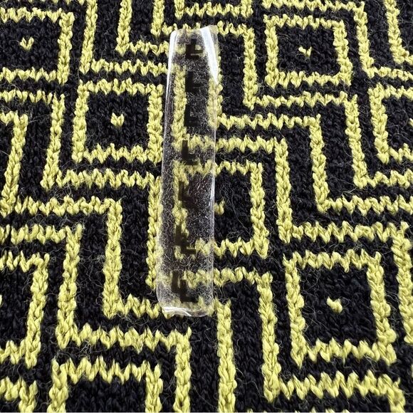 Vintage Express Tricot 90’s Quarter Zip Chevron Black Green Sweater NWT - Picture 8 of 15